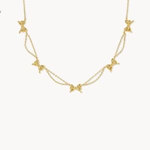Kendra Scott Bow Gold Strand Necklace in 14k Yellow Gold Over Brass